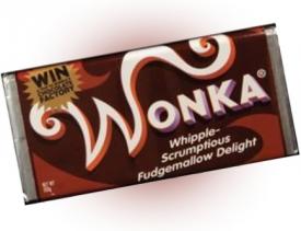 Шоколад Wonka молочный с кунжутом с золотым билетом 200 гр